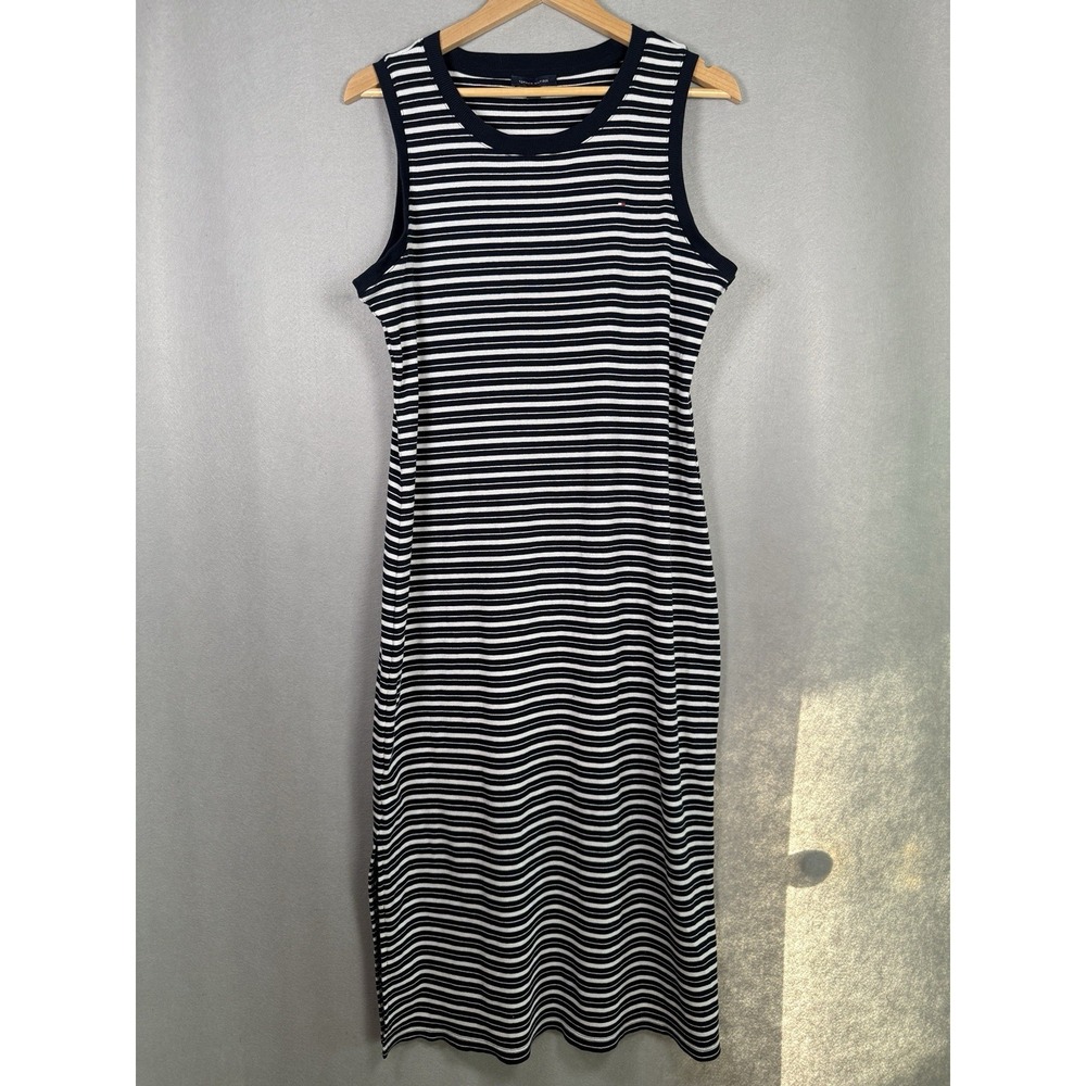 Tommy Hilfiger Tank Dress Y2K Sailor Nautical Blue White Striped Sz XL